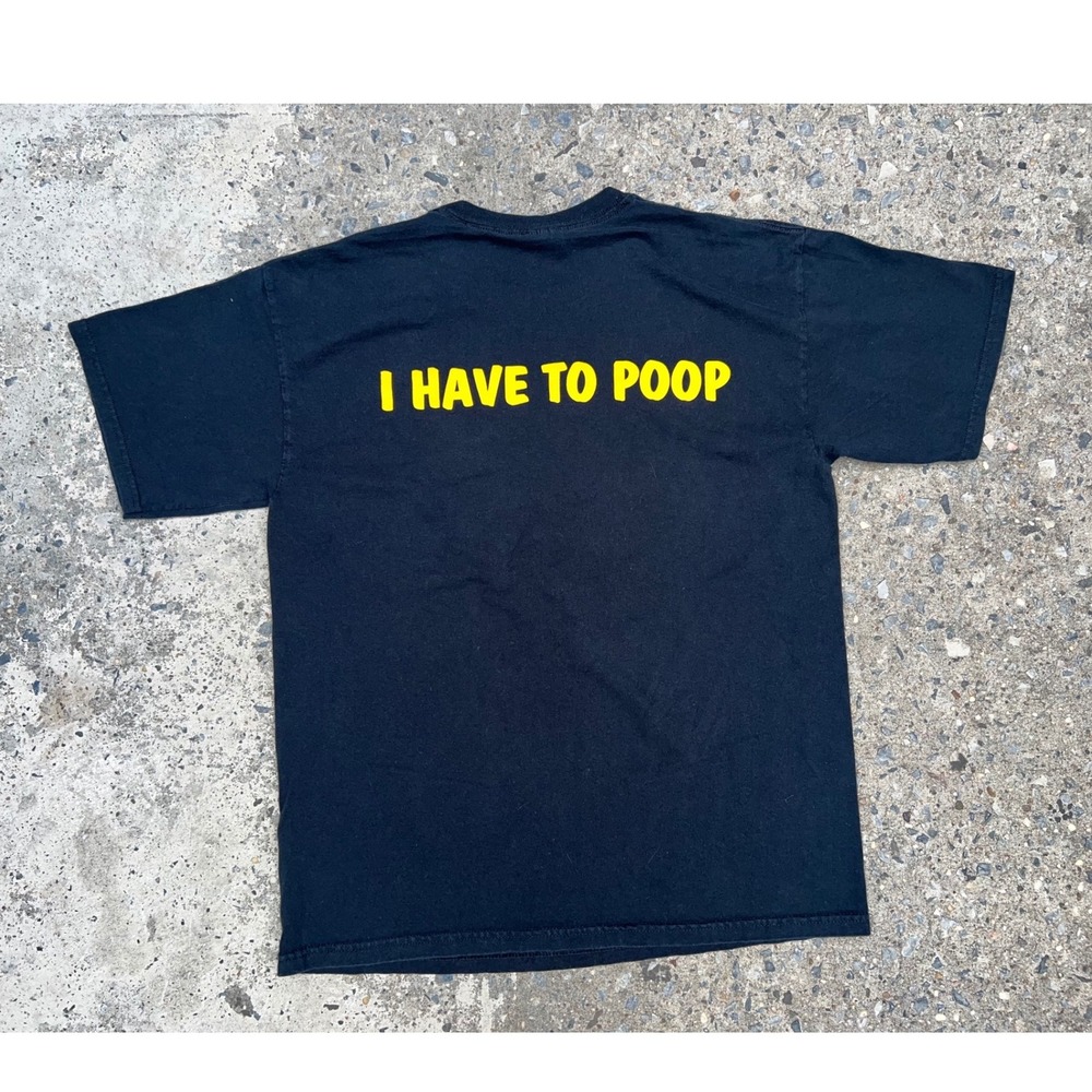 Vintage 92 KQRS Morning Show Shirt I Have To Poop Funny Radio Black L